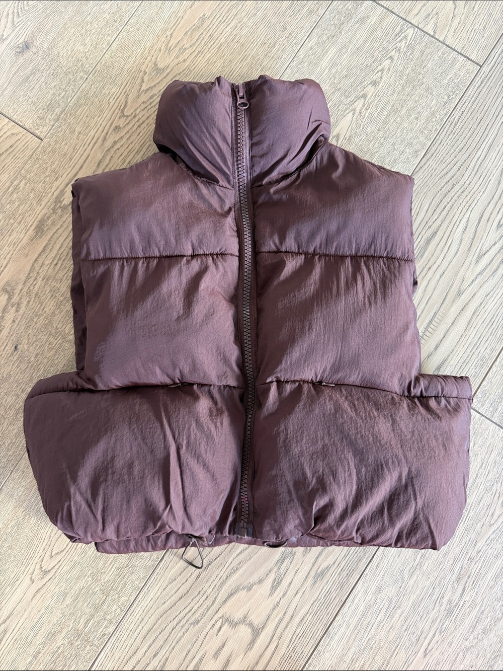 Puffer Vest in Dark Brown